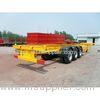 40 Foot tandem Flat Bed Semi Trailer With Bogie Suspension And Brake System