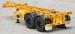2 Axles 20 Foot Flatbed Truck Trailer With 4 Or 12 Set Twist Locks SGS Standard