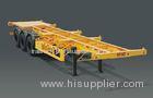 Skeletal 60 Tons 12m Lowboy Semi Trailer With Container Locks Three Axles