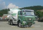 Green Concrete Mixer Truck 10 Cbm With Safety Belts For Driver