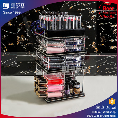 2016 Crystal acrylic rotating lipstick tower