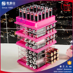 China factory manufacturer acrylic rotating lipstick tower