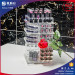 Acrylic cosmetic counter display stand / acrylic rotating lipstick tower