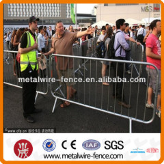 Portable construction barrier for iron fence