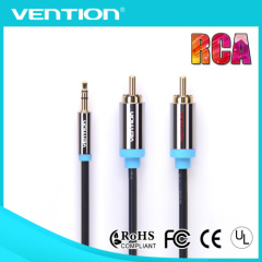 Vention Black Best Price 3.5mm Male to 2Rca audio rca cable