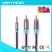 Vention Black Best Price 3.5mm Male to 2Rca audio rca cable