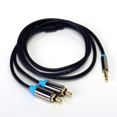 Vention Black Best Price 3.5mm Male to 2Rca cable