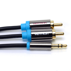 Vention Black Best Price 3.5mm Male to 2Rca cable