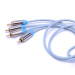 Hot Salling high quality Gold Plated Male To Female 2 RCA ice blue Audio Audio Cable