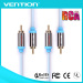 Hot Salling high quality Gold Plated Male To Female 2 RCA ice blue Audio Audio Cable