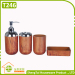 Wood And Metal Design 6 Pieces New Bath Accessory Set