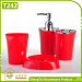 Fashion Bright Color Irregular Metal And Plastic Bathroom Fittings Set