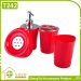 Fashion Bright Color Irregular Metal And Plastic Bathroom Fittings Set