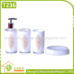 Modern Iron Flower Pattern Decorative European Style Custom Bathroom Set