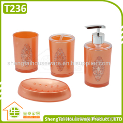 Modern Iron Flower Pattern Decorative European Style Custom Bathroom Set