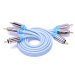 Wholesale Hot Sale Gold Plated Audio Cable 3RCA Blue Cable 1M 2M 3M