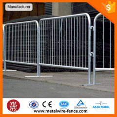 Silver painted used crowd control barrier