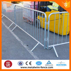 Silver painted used crowd control barrier