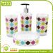 Hot Sale Fashion 4 Pieces Rhombus Pattern Bathroom Products Accessories Sets