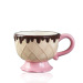 Pink Personalized Coffee mugs with 3D cookie shaped