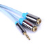 Wholesale Hot Sale Gold Plated 3.5mm Stereo to 2RCA female Audio cable