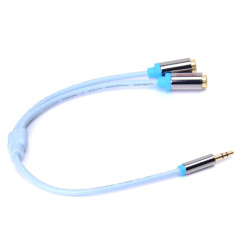 Vention Wholesale Hot Sale Gold Plated 3.5mm Stereo to 2RCA female Audio cable