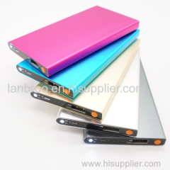 Super Slim Aluminum-alloy Power Bank with LED Light