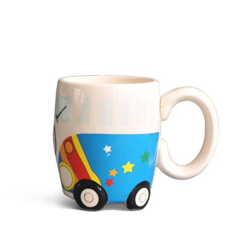 3D Bus shaped Ceramic Coffee Mugs for gifts