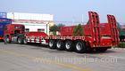 4 Axles 100 Tons Low Bed Truck Trailer For Crane Transportation Red