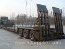 Green Red Low Bed Semi Trailers With Hydraulic Mechanical Suspension