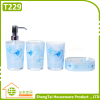 Bright Color Starfish Bathroom Accessories Set Trumpet Shell Plastic Bathroom Sets