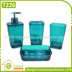 Irregular Shape Popular Transparent 4 Pieces Home Decorations Bathroom Set