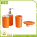 Round Hotel Bathroom Sanitary Set With Soap Dish Dispenser Tumber Toothbrush Cup