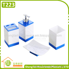 Rectangular Cheap Price Plastic Bathroom Accessories Sets For Gift