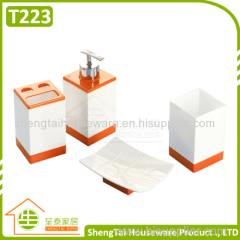 Rectangular Cheap Price Plastic Bathroom Accessories Sets For Gift