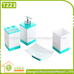 Rectangular Cheap Price Plastic Bathroom Accessories Sets For Gift