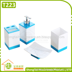 Rectangular Cheap Price Plastic Bathroom Accessories Sets For Gift