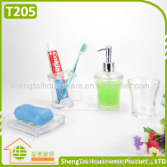 White Transparent Hot Sale Bathroom Accessory Set