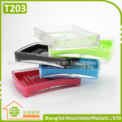 simple design 4 pieces plastic bath accessory set