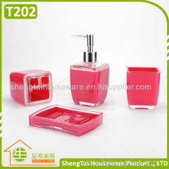 cheap price high quality 4 pcs plastic hotel bath set