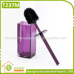 Bowl Long Handle Soft Brush Bathroom Toilet Sets With Diamond Transparent Holder