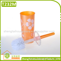 China Supplier Exporters Good Price Toilet Brush And Roll Holder Set With Rose Printing