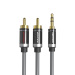 Top quality HIFI 3.5mm Jack to 2 RCA Audio Cable Gold-plated rac audio cable