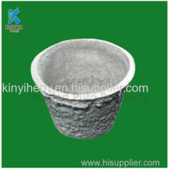 Biodegradable fiber pulp dry pressing plant pot