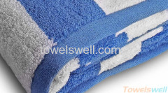 Cotton Striped Bath Towels Ultra Soft Streak Free Durable