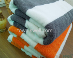 Cotton Striped Bath Towels Ultra Soft Streak Free Durable