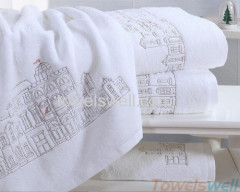 Family Cotton Bath Towels Streak Free Durable Scratch-Free