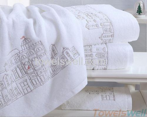 Family Cotton Bath Towels Streak Free Durable Scratch-Free