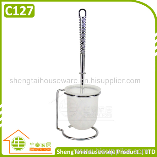 Stainless Steel Bathroom Bowl Cleaning Brush With Holder