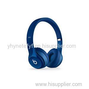 Original Dr. Dre Beats Solo 2 Wireless Bluetooth On-Ear Stereo Headphones Blue